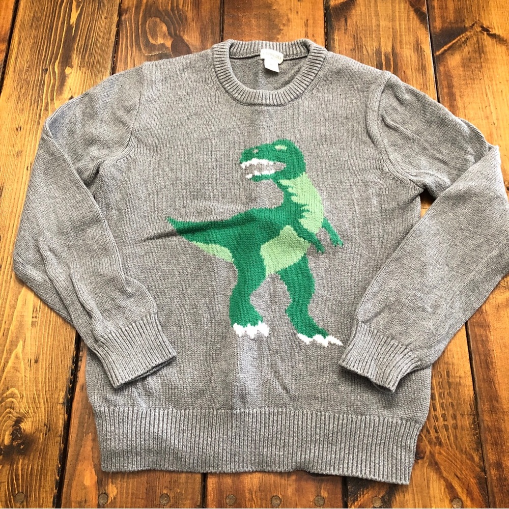 Boys J.Crew T-Rex Dinosaur Sweater Medium